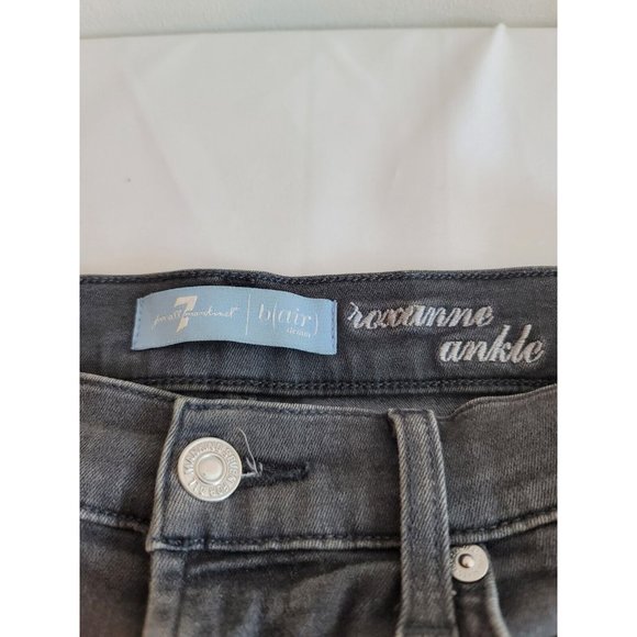 7 for‎ All Mankind Womens 27 Roxanne Stretch  Ankle Black Jeans - Picture 3 of 8
